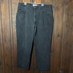 Vintage Levi’s Black Wash Jeans 44 x 30 Loose Fit 545 - Straight Leg